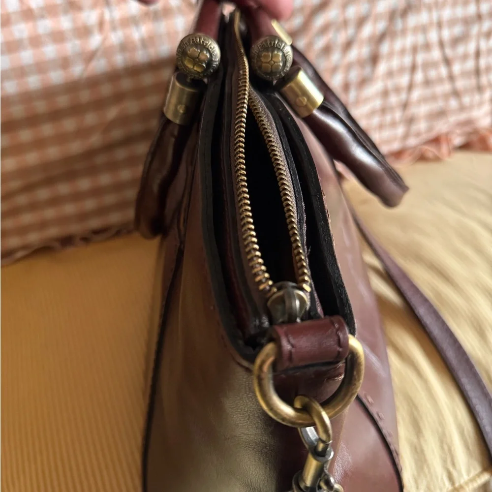 Patricia Nash Deep Burgundy Leather Satchel - Picture 5 of 7